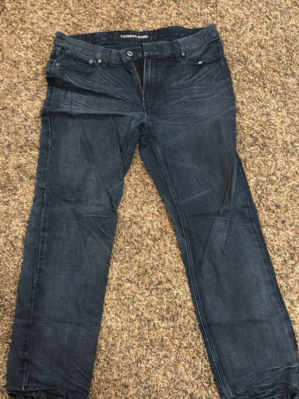 Express Men's Dark Indigo Straight Jeans